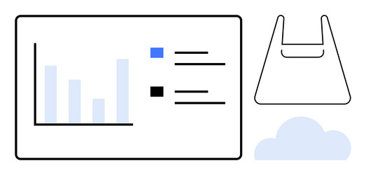 interactive data visualization with shopping vector image