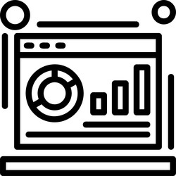 metrics linear style icon design vector image