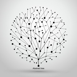points and lines of trees abstract graphics vector image
