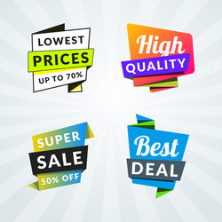 Set of sale banners and labels design elements vector