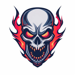Cyber Sport Skull Logo - Esports Vector Image