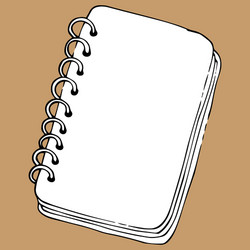 Notepad sketchbook icon a notebook for drawing vector