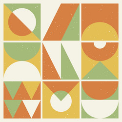 retro background with abstract geometric elements vector image