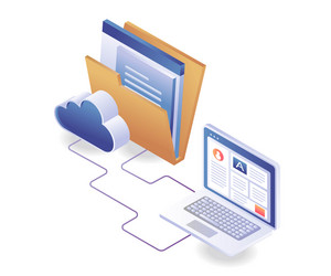 server computer email data cloud vector image