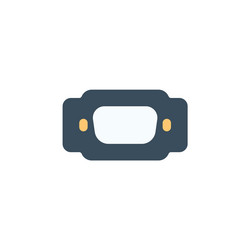 Vga port icon computer component flat style vector