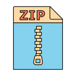 zip file icon compressed data archive symbol vector image