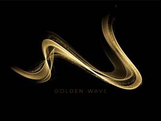 abstract shiny color gold wave design element vector image