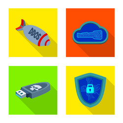 Design of virus and secure icon collection vector