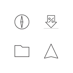 essential linear icons set simple outline vector image