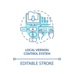 Local version control system turquoise concept vector