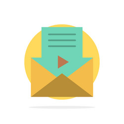 mail message sms video player abstract circle vector image