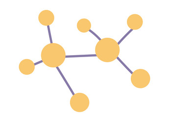 molecule structure in flat design molecular vector image