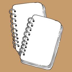set notepad sketchbook icon a notebook vector image