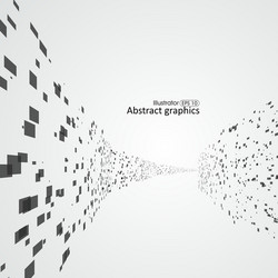 Abstract lattice space feeling of depth dots vector