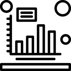 bar chart linear style icon design vector image