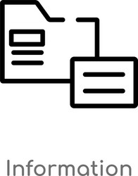 outline information icon isolated black simple vector image