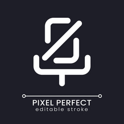 Turn off microphone pixel perfect white linear ui vector