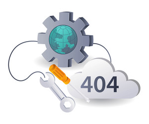 404 not found exploring internet technology vector image