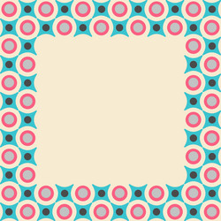 card frame with geometrical pattern in retro vector