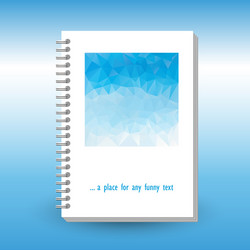 Cover of diary or notebook with ring spiral binder vector