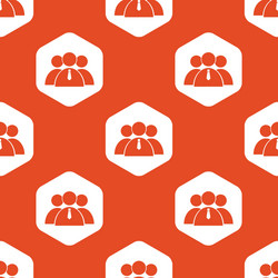 orange hexagon user group pattern vector image