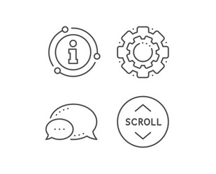 Scroll down button line icon scrolling screen vector