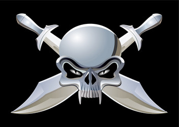 scull and crossed swords vector