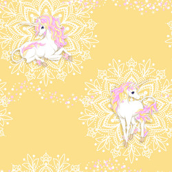 seamless pattern background with unicorn vector image