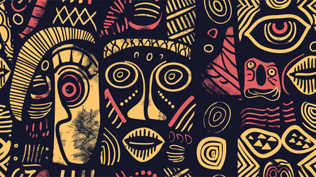 abstract pattern with elements of african style vector image