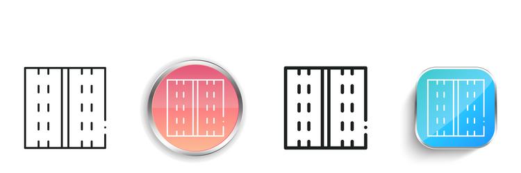 highway icon thin linear regular and button style vector image