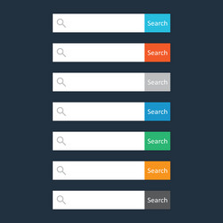search bar field set interface elements vector image