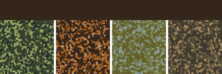 4 camouflage background set pattern design vector image