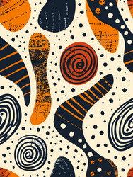 abstract pattern with elements of african style vector image