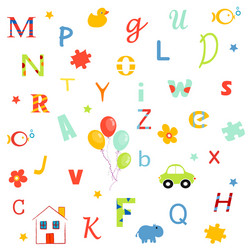 Colorful letters Royalty Free Vector Image - VectorStock
