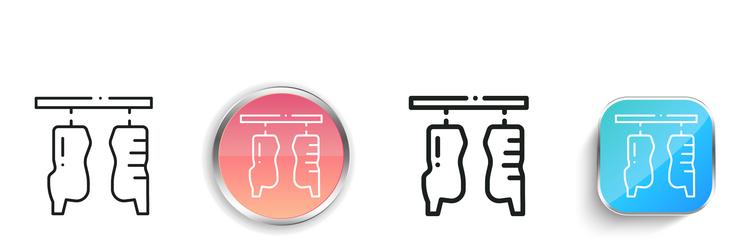 butchery icon thin linear regular and button vector image