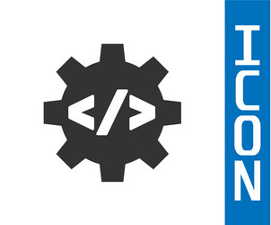 grey web design and front end development icon vector image