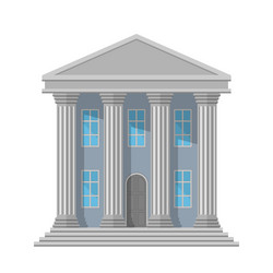 retro public building with columns vector image