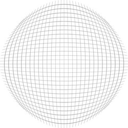 Spherical globular mesh grid convex bulbous vector