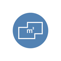 square meter icon simple element vector image