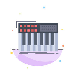 synth keyboard midi synthesiser synthesizer flat vector image