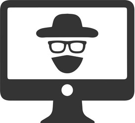 Cyber hacker icon vector