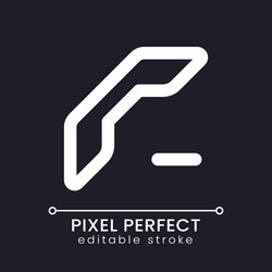 delete contact pixel perfect white linear ui icon vector image