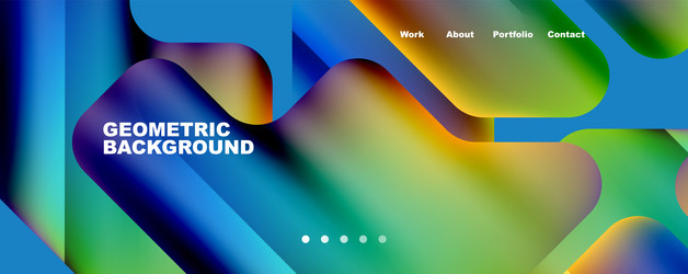 geometric fluid shapes with liquid colors abstract vector image