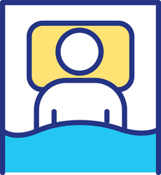 getting proper amount sleep rgb color icon vector image