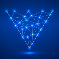 Glowing Network Triangle vector