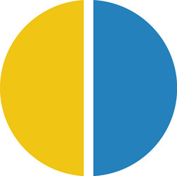 pie chart icon diagram for data and information vector image