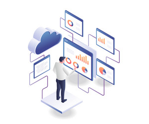 Server data analysis network system vector