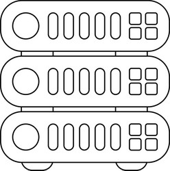 storage database tower vector image