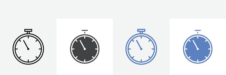timer icon set use for web ui or app vector image