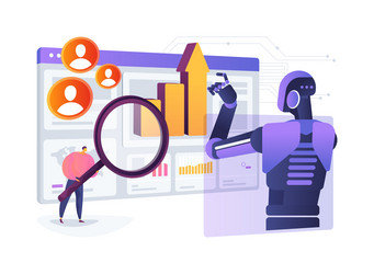 ai-enhanced competitive analysis abstract concept vector image